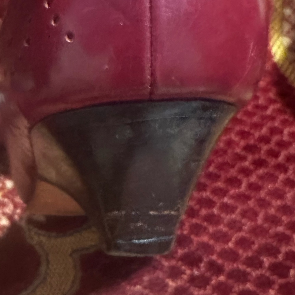 Vintage maroon/oxblood color‎  leather pumps size 7.5 89s 90s - Picture 4 of 6